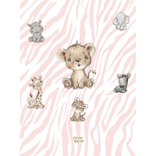  Babastar merev pelenkázó lap 50*80 cm - rózsaszín szafari pelenkázó matrac