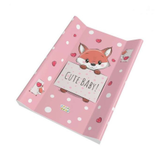 Babastar merev pelenkázólap 50x70cm - Cute Róka szivecskével - Rózsaszín pelenkázó matrac