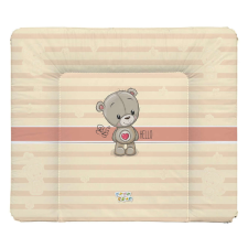 Babastar puha pelenkázó lap 85*75 cm - Beige szívecskés maci pelenkázó matrac