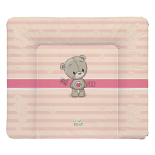 Babastar puha pelenkázó lap 85*75 cm - Rózsaszín szívecskés maci pelenkázó matrac