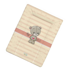 Babastar Puha softy pelenkázólap 50x70cm - Hello Maci szivecskével - Bézs pelenkázó matrac