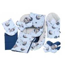  BabiM 6 az 1-ben babaágy szett MyBaby Minky Szín: kék mackók babafészek