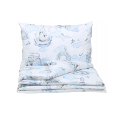BabiM Gyermek ágynemű 120x90 Blue Elephant babaágynemű, babapléd