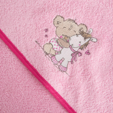  Baby43 maci pónival gyerek törölköző Rózsaszín 50x90 cm lakástextília