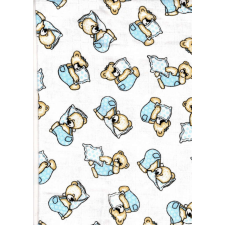  Baby Bruin mintás Tetra kifogó 90×100 cm - kék párnás maci babatörülköző, kifogó