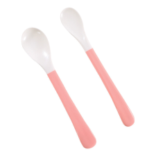 Baby Care puha etető kanál 2db - pink babaétkészlet