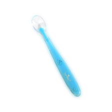 Baby Care Szilikon etető kanál 2db - blue babaétkészlet