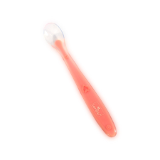 Baby Care Szilikon etető kanál 2db - pink babaétkészlet