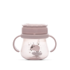  Baby Care szívószálas itató fogantyúval 250ml - Rose
