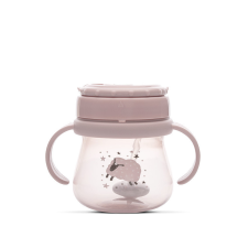  Baby Care szívószálas itató fogantyúval 250ml - Rose babaétkészlet
