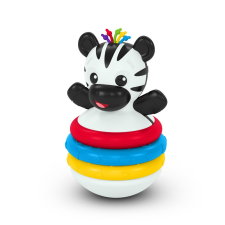 Baby Einstein Baby Einstein Rágóka építőjáték, zebra Stack &amp; Wobble Zen™, 3 hó+ egyéb bébijáték