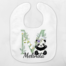Baby előke-panda plüssfigura