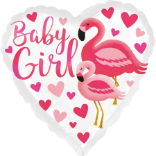 Baby Flamingo Baby Girl fólia lufi 43 cm party kellék