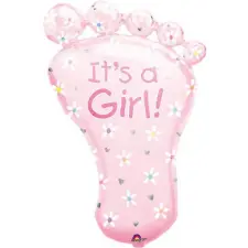  Baby Girl Foot fólia lufi 82 cm party kellék