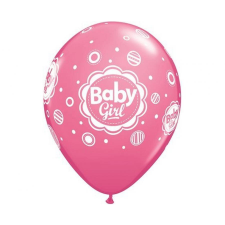 Baby Girl Pink Mix léggömb, lufi 6 db-os 11 inch (28 cm) party kellék