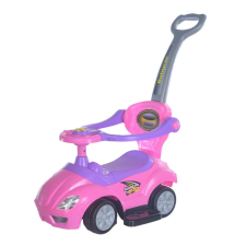 BABY MIX bébitaxi tolókarral 3az1-ben Mega Car rózsaszín lábbal hajtható járgány