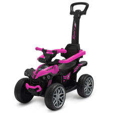 Baby Mix bébitaxi tolókarral Quad Mega Prime EVA rózsaszín lábbal hajtható járgány