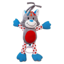 BABY MIX Gyerek plüss zenélős játék Baby Mix cica bébijáték kiságyra