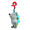 BABY MIX Gyerek plüss zenélős játék Baby Mix Süni kékes szürke