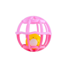 BABY MIX Interaktív világító és zenélő csörgő Labda Baby Mix rózsaszín csörgő