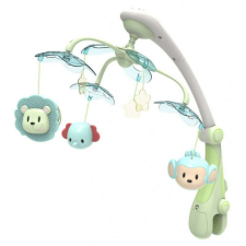 BABY MIX műanyag forgó zenélő kivetítő- zöld bébijáték kiságyra