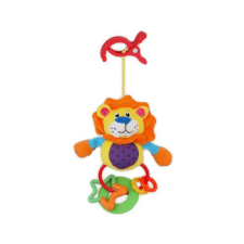 BABY MIX Plüss játék csörgővel Baby Mix Oroszlány bébijáték kiságyra