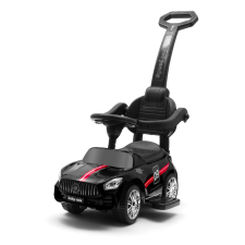 BABY MIX Racer bébitaxi tolókarral, fekete lábbal hajtható járgány