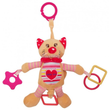 Baby Mix rezgős cica pink bébijáték kiságyra