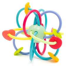 BABY MIX Szilikon-műanyag csörgős rágóka Baby Mix csörgő