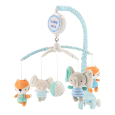BABY MIX zenélõ-forgó elektromos Elefánt és róka bébijáték kiságyra