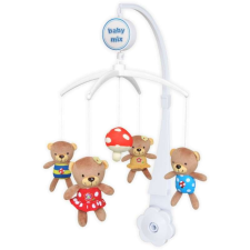 BABY MIX Zenélő forgó - Maci (1162) bébijáték kiságyra