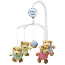 BABY MIX zenélő-forgó Macik kocka bébijáték kiságyra