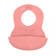 Baby Ono Állítható műanyag előke Baby Ono zsebbel rózsaszín előke