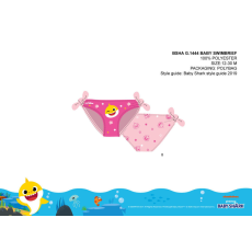  Baby Shark baba fürdőruha alsó kislányoknak - világosrózsaszín - 80