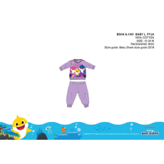  Baby Shark baba pizsama - jersey pamut pizsama - lila - 98