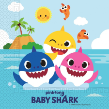Baby Shark Fun in the Sun szalvéta 20 db-os 33x33 cm party kellék
