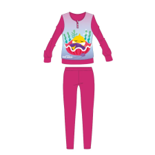  Baby Shark gyerek pizsama kislányoknak - jersey pamut pizsama - pink - 110 gyerek hálóing, pizsama