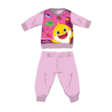  Baby Shark téli pamut baba pizsama - interlock pizsama - világosrózsaszín - 92