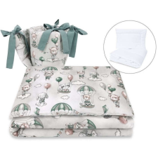 Baby Shop 6 részes babaágynemű - szürke/zöld lufis állatok babaágynemű, babapléd