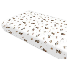Baby Shop 70*140 cm pamut,gumis lepedő - bézs maci babaágynemű, babapléd