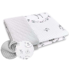 Baby Shop kétoldalas babapléd 70*100 cm - szürke őzike babaágynemű, babapléd