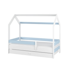 Babyboo Varázslatos kék házikó gyermekágy 160*80 cm, AJÁNDÉK matraccal, ágyneműtartóval ágy és ágykellék