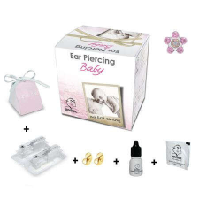  BabyBox - Fülbevaló - margaréta rózsaszín &amp;amp; crstal ab kővel - natúr szín fülbevaló