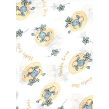BABYBRUIN BabyBruin nyomott mintás textil pelenka, 2db - Barika kék mosható pelenka