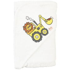 BABYBRUIN Kapucnis frottír fürdőlepedő, kifogó 75x90 cm - Markoló fehér babatörülköző, kifogó