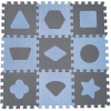 BabyDan játszószőnyeg Blue geometriai formákkal