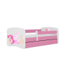 Babydreams Babydreams rózsaszín tündérágy szárnyakkal fiók nélkül kókusz matrac 180/80