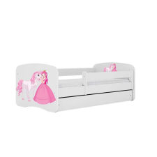  Babydreams fehér hercegnős lóágy fiók nélkül, latex matrac 180/80 gyermekágy