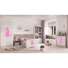 Babydreams fehér hercegnős lóágy fiókkal, matrac nélkül 140/70 gyermekágy