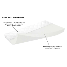 Babydreams fehér szafari ágy fiókkal, matraccal 180/80 gyermekágy